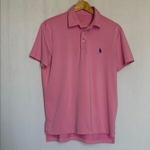 Polo by Ralph Lauren Performance Classic Pink Polo Shirt Size S Preppy Academia